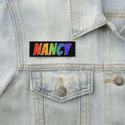 Vorname "NANCY": Spaß-Regenbogen-Farbton Namensschild (Beispiel)