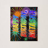 Vorname "NATASHA", Spaß "GLÜCKLICHER GEBURTSTAG" Puzzle (Vertikal)