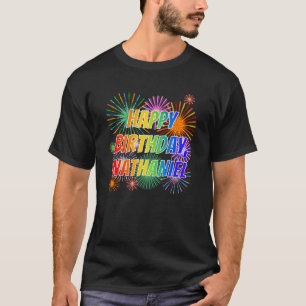 Vorname "NATHANIEL", Fun "HAPPY BIRTHDAY" T-Shirt