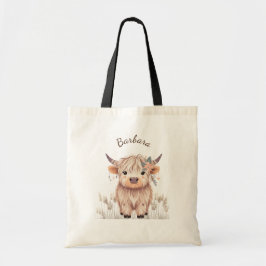 Vorname Niedlich Highland Cow Tragetasche