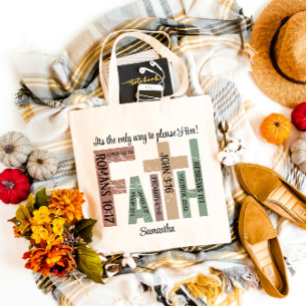 Vorname Niedliche Farbige Bibelversen Typografie Tragetasche