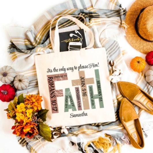 Vorname Niedliche Farbige Bibelversen Typografie Tragetasche