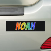 Vorname "NOAH": Spaß-Regenbogen-Farbton Autoaufkleber (Auf Auto)