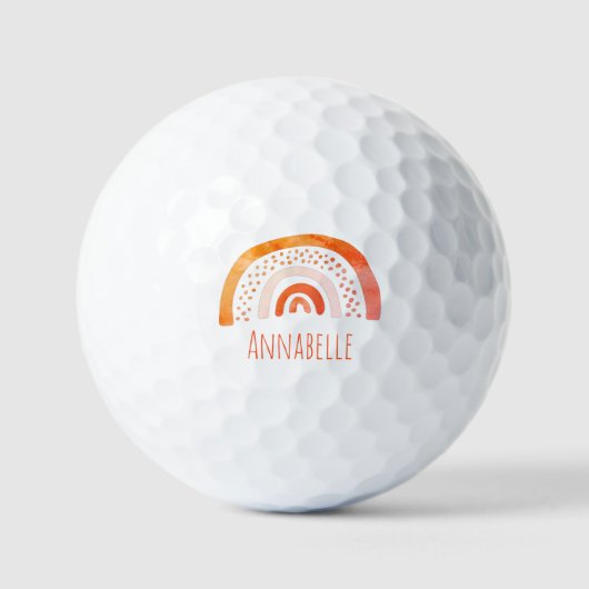 Vorname Orange Rainbow Golfball (Vorderseite)