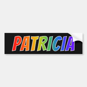 Vorname "PATRICIA": Spaß-Regenbogen-Farbton Autoaufkleber