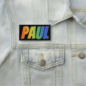 Vorname "PAUL": Spaß-Regenbogen-Farbton Namensschild (Beispiel)