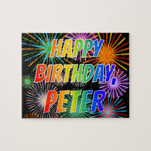 Vorname "PETER", Fun "GLÜCK BIRTHTAG" Puzzle