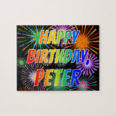 Vorname "PETER", Fun "HAPPY BIRTHDAY" Puzzle (Horizontal)