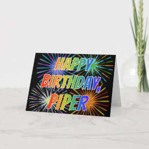 Vorname "PIPER" Fun "HAPPY BIRTHDAY" Karte