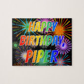Vorname "PIPER", Fun "HAPPY BIRTHDAY" Puzzle (Horizontal)