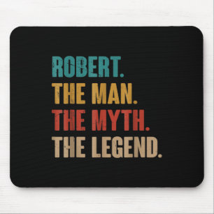 Vorname Robert Retro-Muster im Vintage-Stil T-Shir Mousepad
