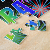 Vorname "SARA", Spaß "GLÜCKLICHER GEBURTSTAG" Puzzle (Seite)