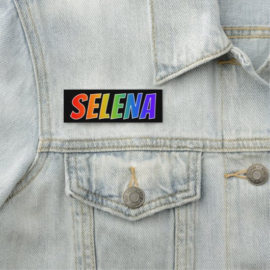 Vorname "SELENA": Spaß-Regenbogen-Farbton Namensschild (Beispiel)