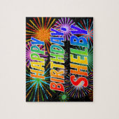 Vorname "SHELBY", Fun "HAPPY BIRTHDAY" Puzzle (Vertikal)
