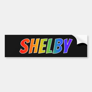 Vorname "SHELBY": Spaß-Regenbogen-Farbton Autoaufkleber
