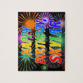 Vorname "SKYLAR", Spaß "GLÜCKLICHER GEBURTSTAG" Puzzle (Vertikal)