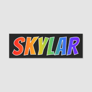 Vorname "SKYLAR": Spaß-Regenbogen-Farbton Namensschild