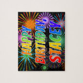 Vorname "STACEY", Fun "HAPPY BIRTHDAY" Puzzle (Vertikal)
