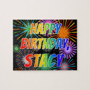 Vorname "STACY", Fun "HAPPY BIRTHDAY" Puzzle