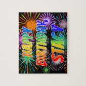 Vorname "STACY", Fun "HAPPY BIRTHDAY" Puzzle (Vertikal)