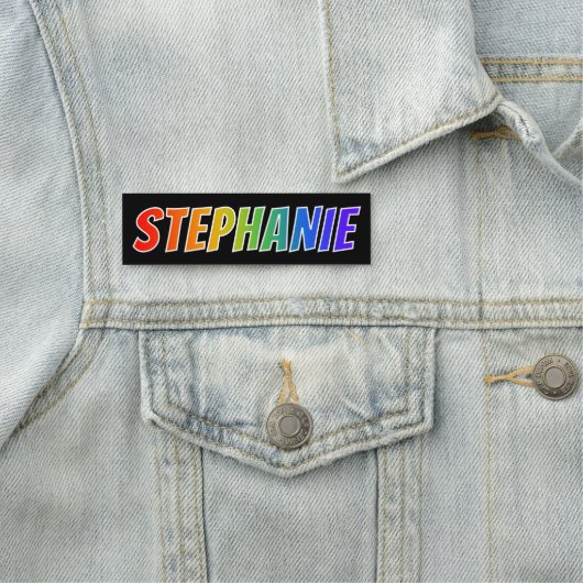 Vorname "STEPHANIE": Spaß-Regenbogen-Farbton Namensschild (Beispiel)