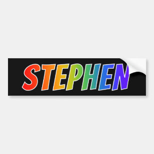 Vorname "STEPHEN": Fun Rainbow Coloring Autoaufkleber