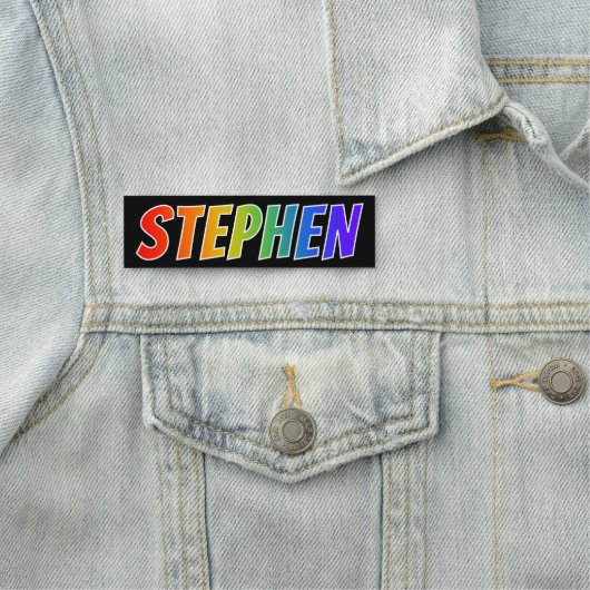 Vorname "STEPHEN": Spaß-Regenbogen-Farbton Namensschild (Beispiel)