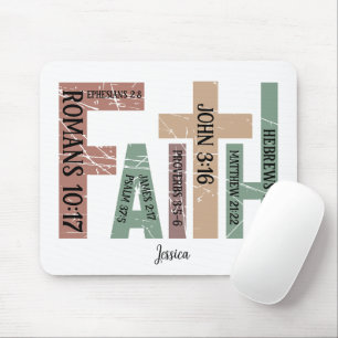 Vorname   Süße farbenfrohe Bibelverse Typografie Mousepad