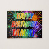 Vorname "TAMMY", Fun "HAPPY BIRTHDAY" Puzzle (Horizontal)