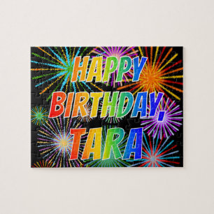 Vorname "TARA", Fun "GLÜCK BIRTHTAG" Puzzle