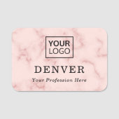 Vorname und Titel des benutzerdefinierten Blush-Ro Namensschild (Vorderseite)