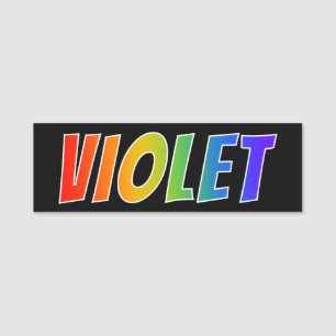 Vorname "VIOLET": Fun Rainbow Coloring Namensschild