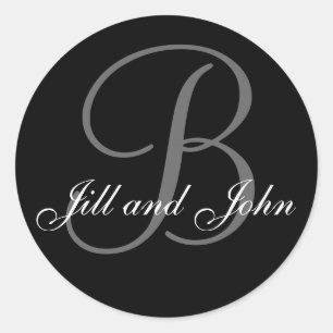 Vorname Vorname Vorname B und Vorname Schwarzer Au Runder Aufkleber