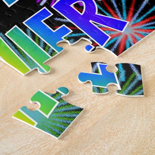 Vorname "XAVIER", Fun "HAPPY BIRTHDAY" Puzzle (Seite)