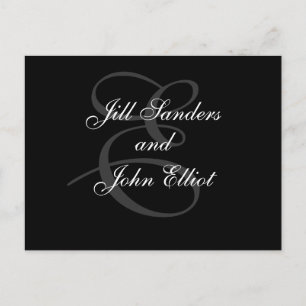 Vornamen des Monogramm-E Save the Date Ankündigungspostkarte