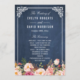 (vorne) Blumenkhalkartentafel DIY Hochzeitslüfter Programm