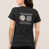Vorne Hinten Kundenspezifisch bedruckter Logo & QR Tri-Blend Shirt (Rückseite)