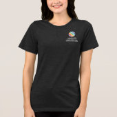 Vorne Hinten Kundenspezifisch bedruckter Logo & QR Tri-Blend Shirt (Vorderseite)
