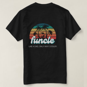 vorne und hinten FUNCLE lustige Onkel Retro Vintag T-Shirt
