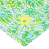 Vornehm gelber und grüner Löwe mit Blumen Küste Tischdecke (Schrägansicht)