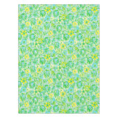 Vornehm gelber und grüner Löwe mit Blumen Küste Tischdecke (Vorderseite)
