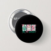 Vornehm ist die Saison Weihnachtsmann Schneemann F Button (Vorne & Hinten)
