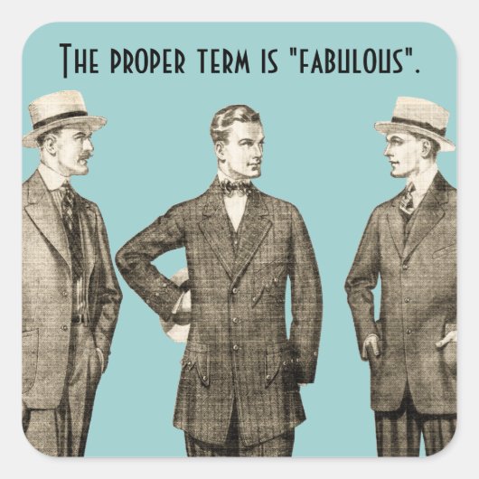 vornehm quadratischer aufkleber (Vorderseite)