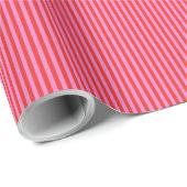 Vornehm Trendige Gestreifte Rote Rosa Weihnachts F Geschenkpapier (Rolleneckpunkt)