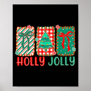 Vornehm-weihnachtliche Holly-Weihnachtsfreude-Boge Poster