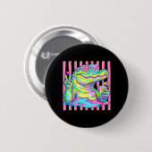 Vornehme Alligator-Herz-Sonnenbrille Ed Ästhetik S Button (Vorne & Hinten)