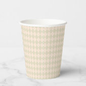   Vornehme Argyle-Mint-Pfirsich-Weihnachts-Winterp Pappbecher (Rechts)