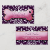 Vornehme Aubergine des Hündchen-311 Visitenkarte (Vorne/Hinten)