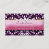 Vornehme Aubergine des Hündchen-311 Visitenkarte (Rückseite)