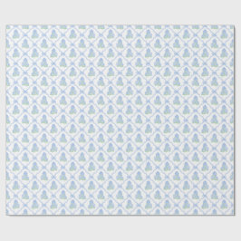 Vornehme Blaue Grüne Hortensien Geschenkpapier